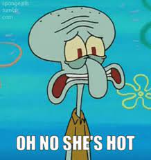 Squidward Shaking Squidward GIF - Squidward Shaking Squidward Oh No Shes Hot  - Discover & Share GIFs