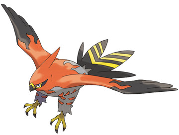 Talonflame artwork by Ken Sugimori